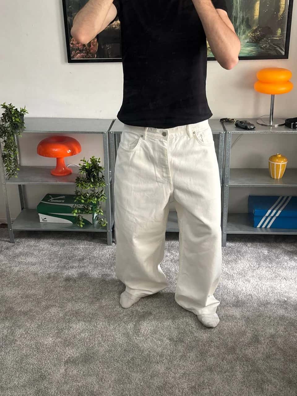 Beyaz Baggy Jeans