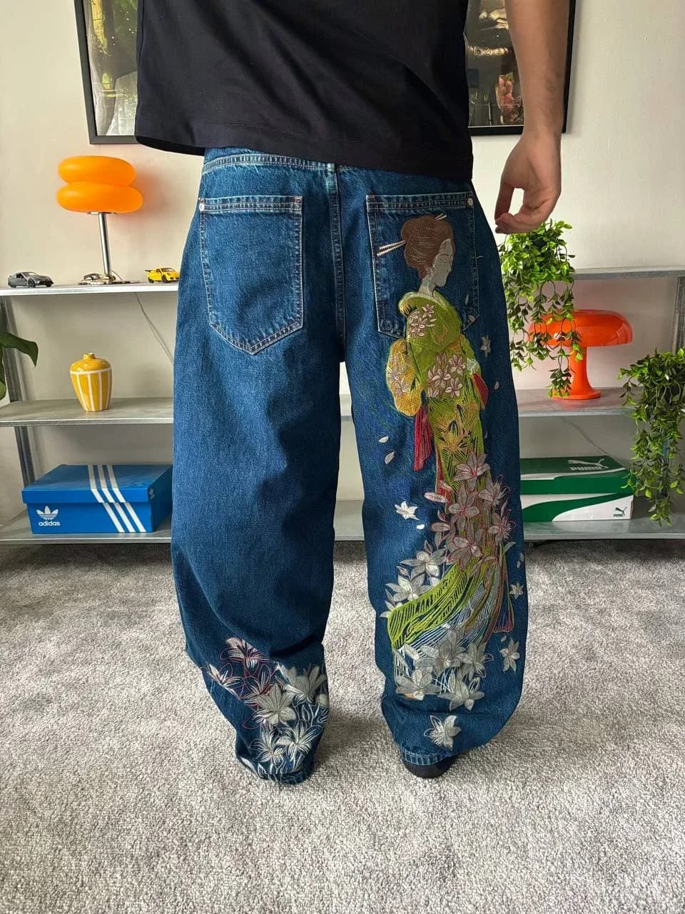Nakış Detaylı Baggy Pantolon