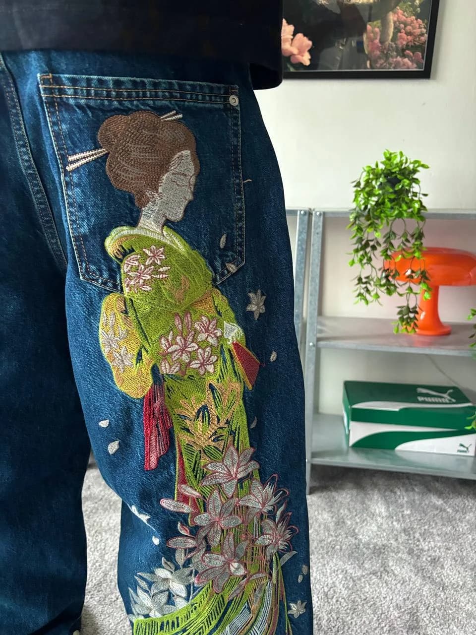 Nakış Detaylı Baggy Pantolon - 3
