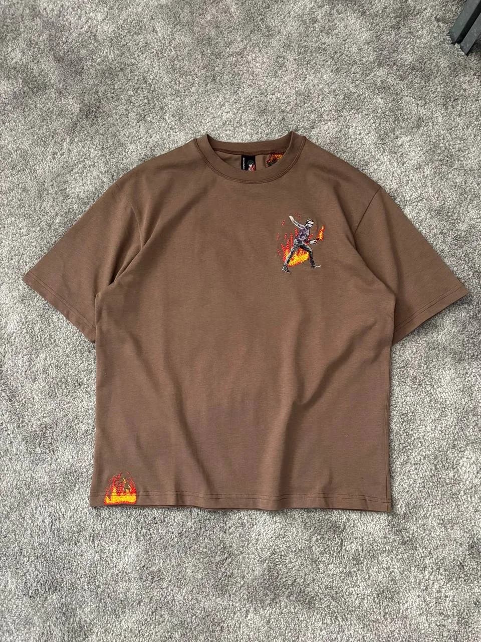 Nakış Detaylı Oversize Tshirt